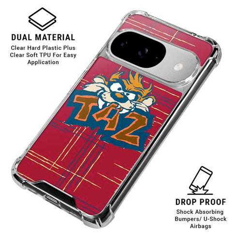 Looney Tunes Tasmanian Devil Bite Google Pixel 10 Clear Case